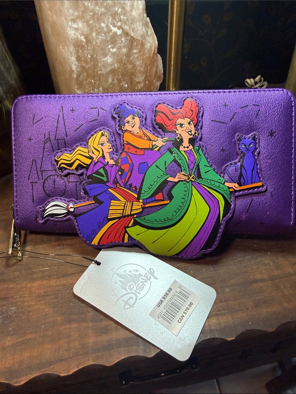 Disney Loungefly- Purple Hocus Pocus Sanderson Sisters Zip Wallet